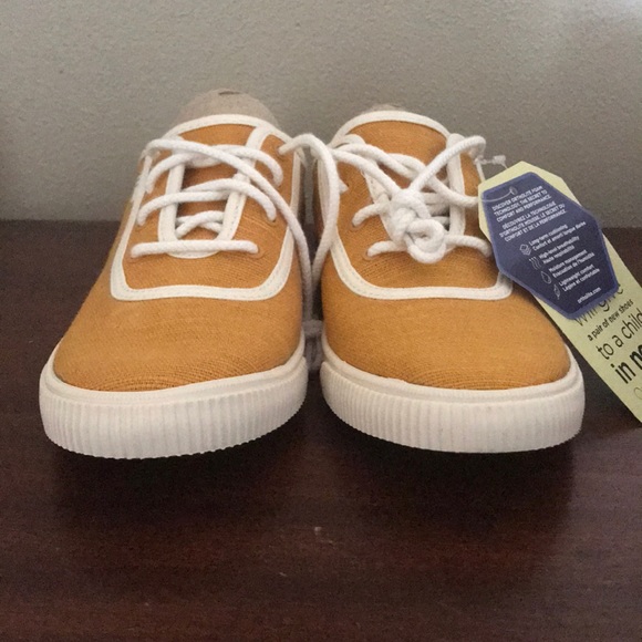 Toms Shoes Toms Mustard Yellow Tennis Shoes New Poshmark